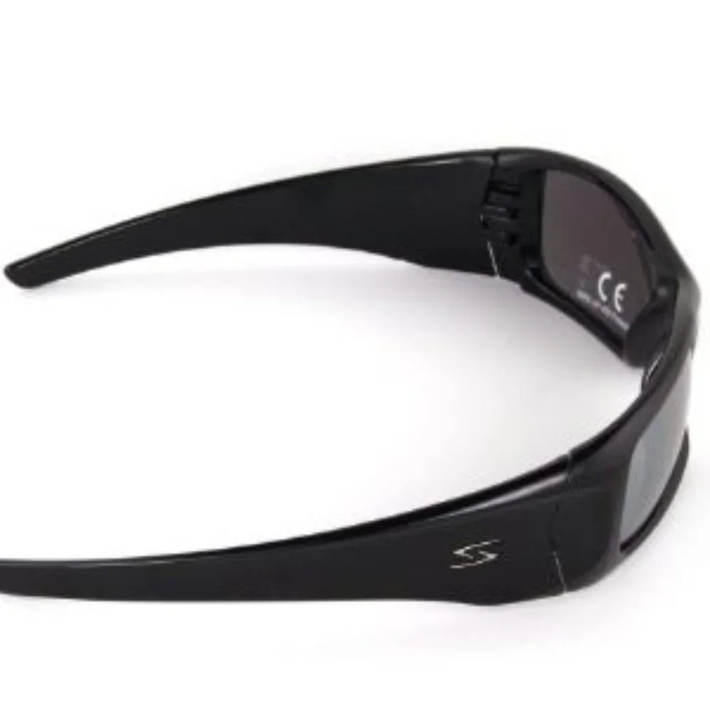 Serfas Mash Sunglasses Gloss Black With Silver Lenses #5011 Retail $50 - Picture 2 of 13